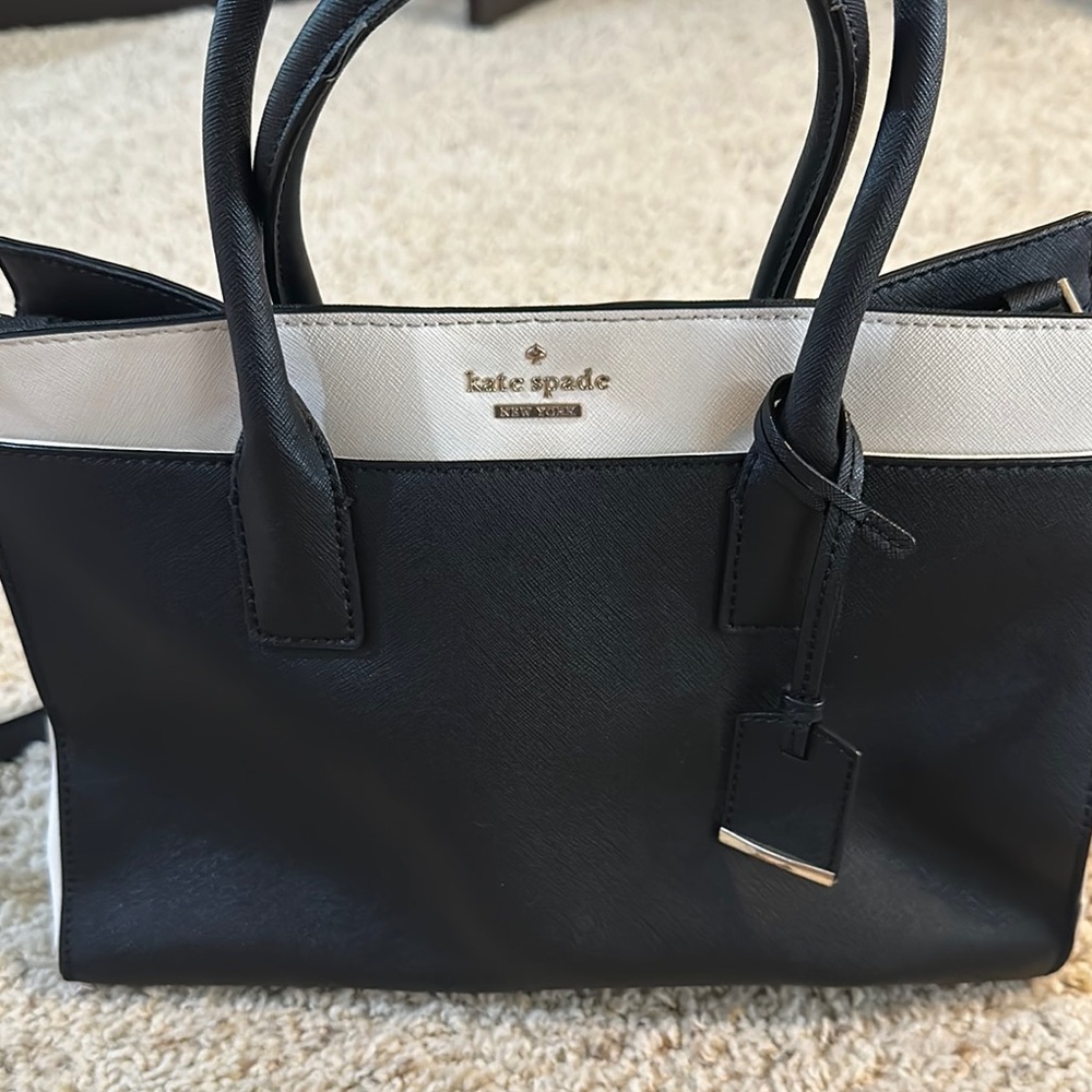 Kate Spade Black and Cream Satchel
